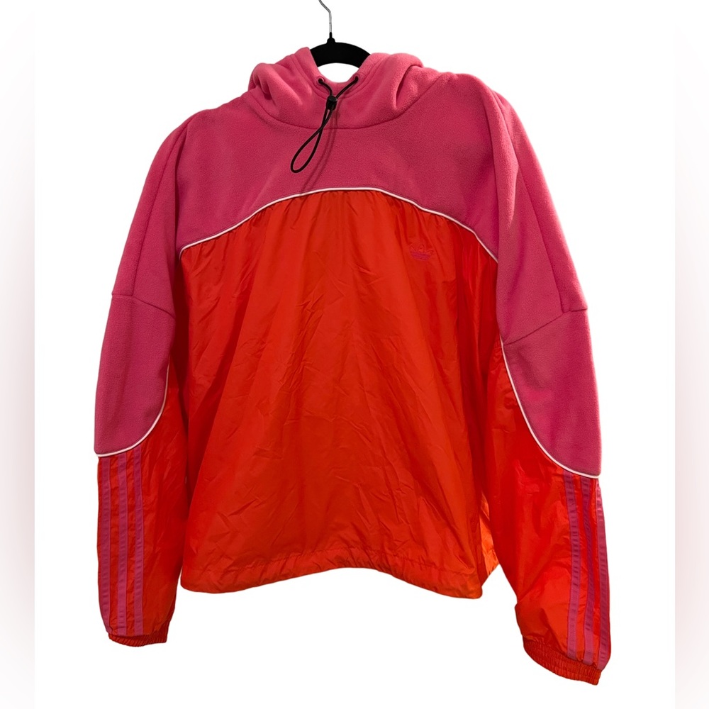 Adidas Hooded Fleece Pullover Windbreaker
